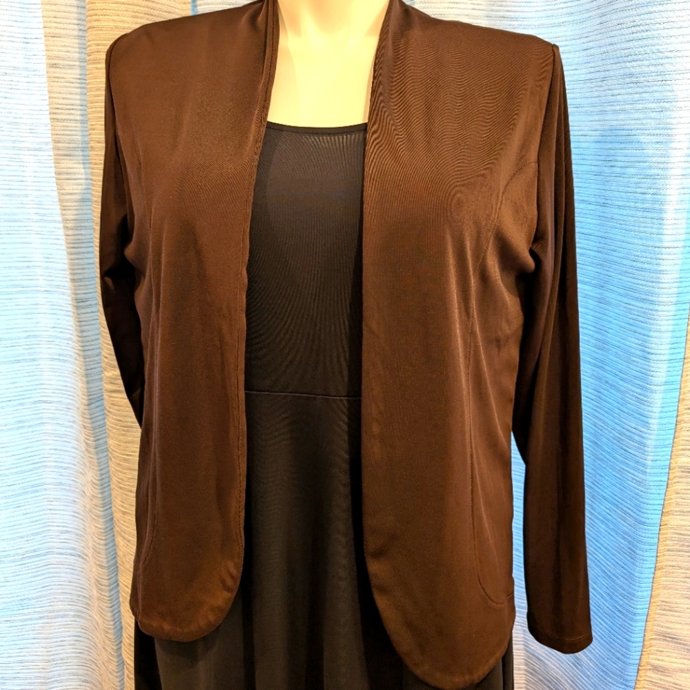Brown Open Cardigan by Chico's - Size 3 (XL)